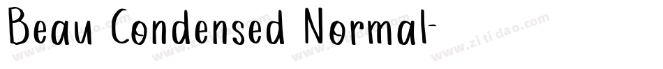 Beau Condensed Normal字体转换
